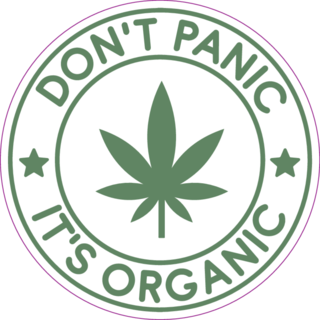 Dont Panic Its Organic Cbd Marijuana Typography Sticker