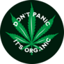 Dont Panic Its Organic Pot Leaf Sticker