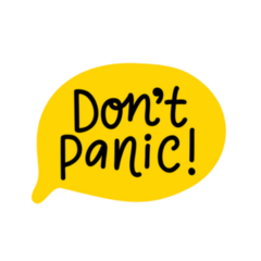 Dont Panic Speech Bubble Sticker