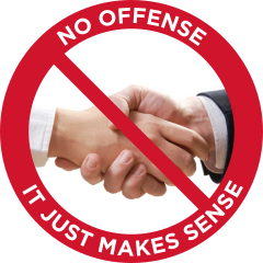 Dont Shake Hands Sign Sticker