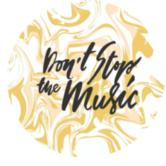 Dont Stop The Music Calligraphic Sticker