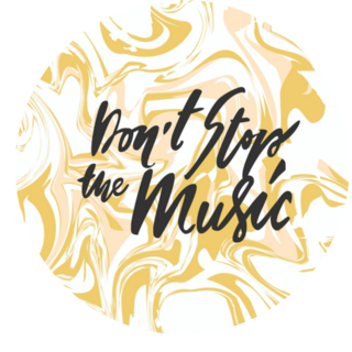 Dont Stop The Music Calligraphic Sticker