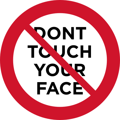 Dont Touch Your Face Sign Sticker