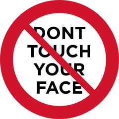 Dont Touch Your Face Sign Sticker