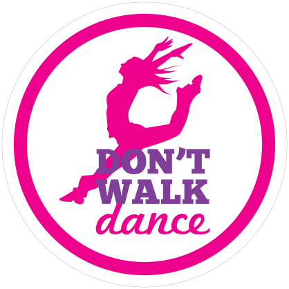 Dont Walk Dance Circle Sticker