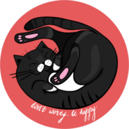 Don't Worry Be Happy Cat Sticker