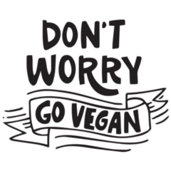 Dont Worry Go Vegan Lifestyle Sticker 