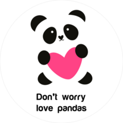 Dont Worry, Love Pandas Sticker