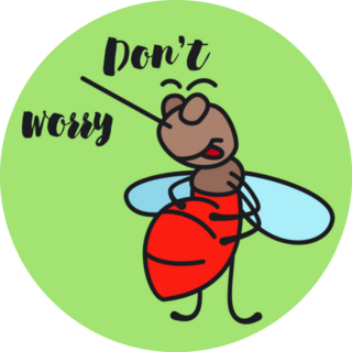 Dont Worry Mosquito Poster Sticker