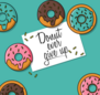 Donut Ever Give Up Motivational Sticker
