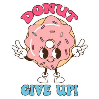 Donut Give Up Cute Fast Food Sticker 