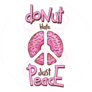 Donut Hate Peace Symbol Sticker