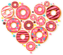 Donut Heart Sticker