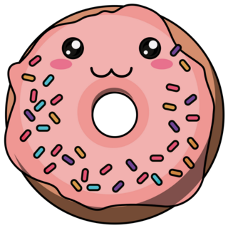 Donut Kawaii Sticker