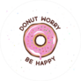 Donut Worry Be Happy Sticker