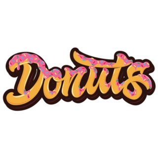 Donuts Poured Pink Caramel With Sprinkles Sticker