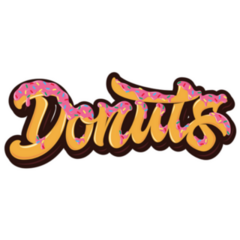 Donuts Poured Pink Caramel With Sprinkles Sticker