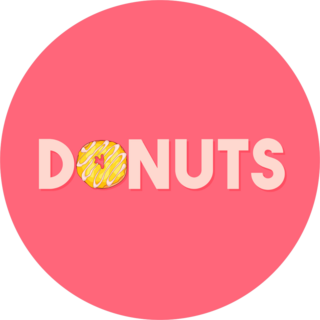 Donuts Text Sticker