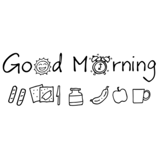 Doodle Art Of Breakfast Good Morning Sticker
