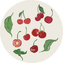 Doodle Cherries Sticker