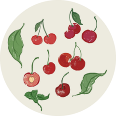 Doodle Cherries Sticker