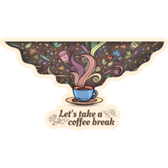 Doodle Coffee Break Sticker