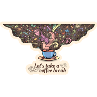 Doodle Coffee Break Sticker