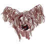Doodle Crested Dog Sticker