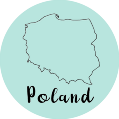 Doodle Freehand Map Sketch Of Poland Cute Sticker