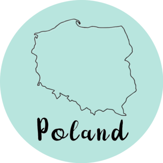 Doodle Freehand Map Sketch Of Poland Cute Sticker