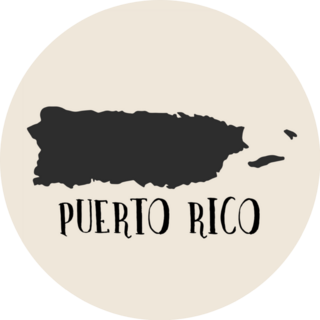Doodle Freehand Map Sketch Of Puerto Rico Sticker