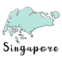 Doodle Freehand Map Sketch Of Singapore Sticker