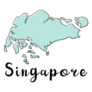 Doodle Freehand Map Sketch Of Singapore Sticker