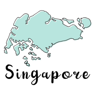 Doodle Freehand Map Sketch Of Singapore Sticker