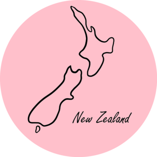Doodle Freehand New Zealand Map Sticker