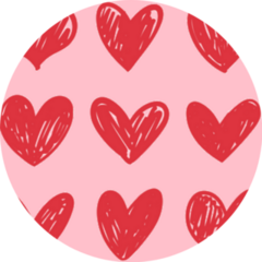Doodle Hearts Love Sticker
