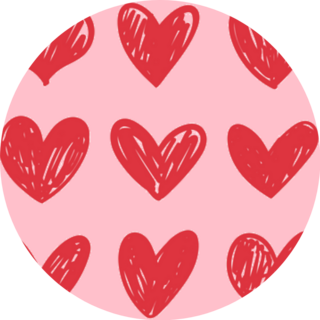 Doodle Hearts Love Sticker