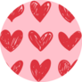 Doodle Hearts Love Sticker