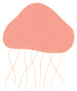 Doodle Jellyfish In Pink Sticker