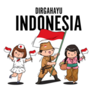 Doodle Kids Indonesian Flag Sticker
