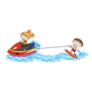 Doodle Kids Wakeboarding Sticker