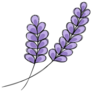 Doodle Lavender Sticker