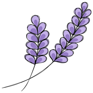 Doodle Lavender Sticker