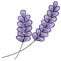 Doodle Lavender Sticker