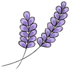 Doodle Lavender Sticker