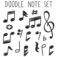 Doodle Music Sticker