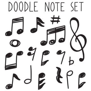 Doodle Music Sticker