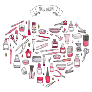 Doodle Nail Salon Heart Sticker 