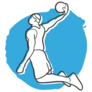 Doodle of Man Playing Basketball Sticker