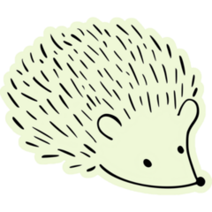 Doodle Sketch Hedgehog Sticker